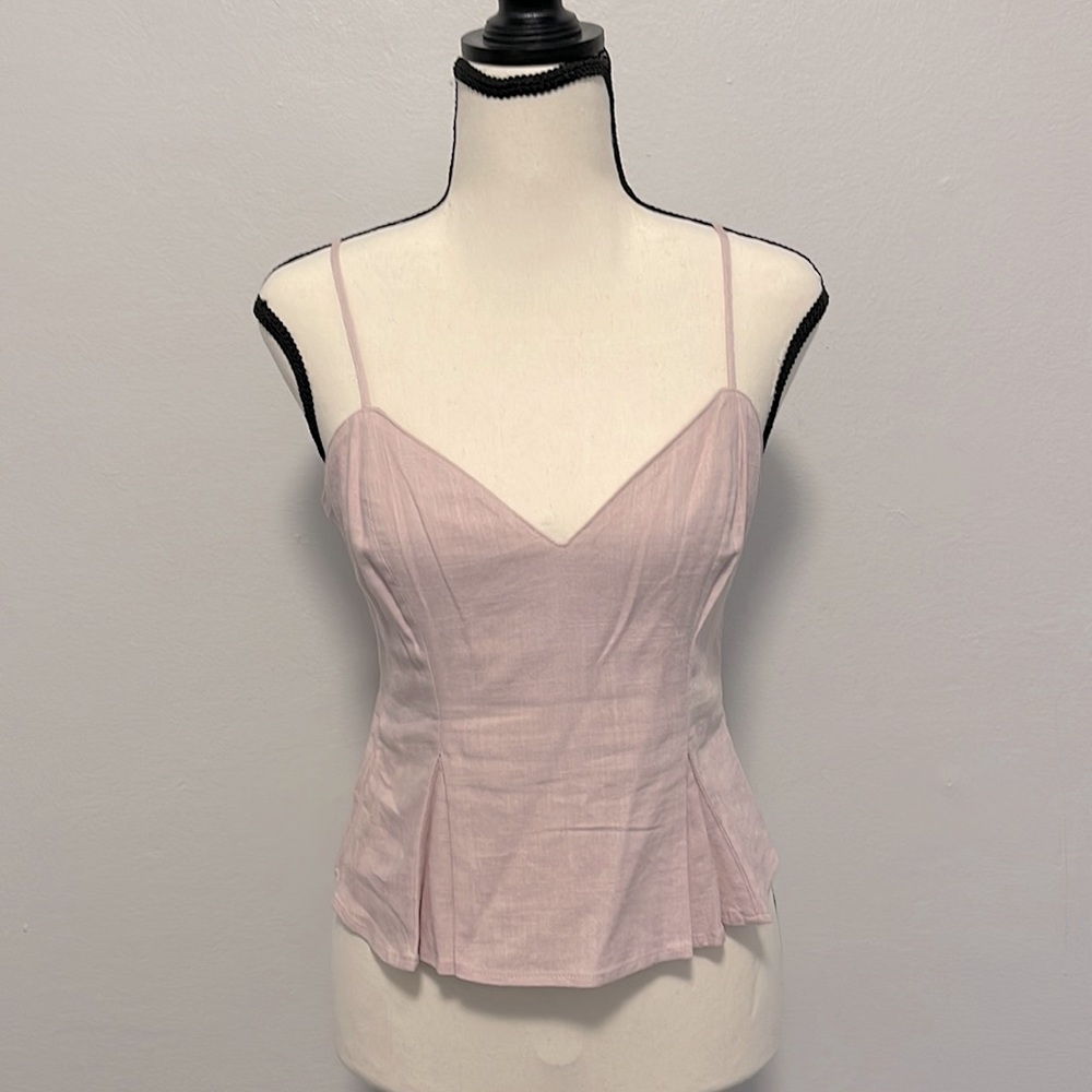 Express - Peplum Tank Top, light pink NEW with tags